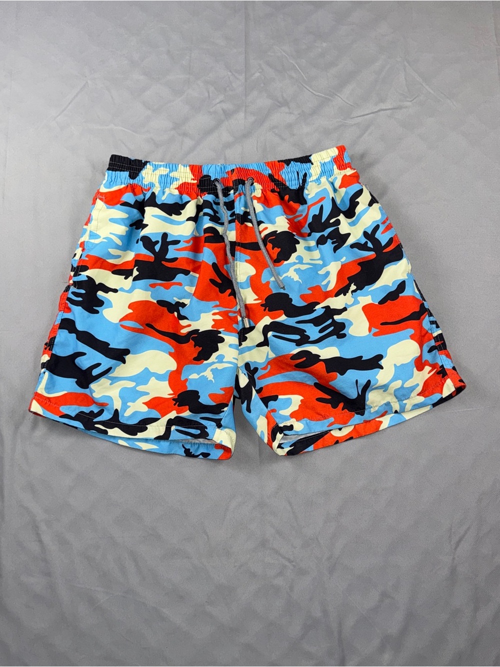 Vilebrequin Swim Trunks Mens Large Multicolor Camo Mesh Lined Drawstring Shorts